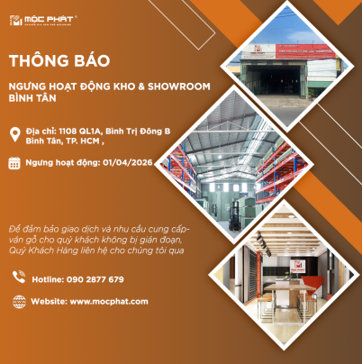 THÔNG BÁO: VỀ VIỆC NGƯNG HOẠT ĐỘNG KHO VÀ SHOWROOM BÌNH TÂN